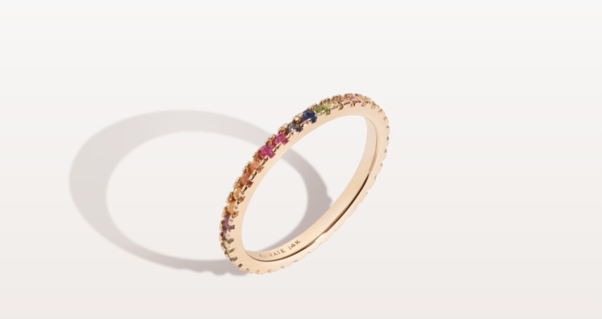 multi-colored Aurate 14k gold ring