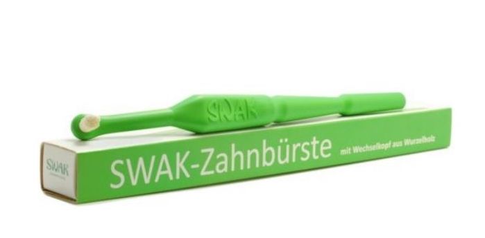 Swak toothbrush made from meswak wood