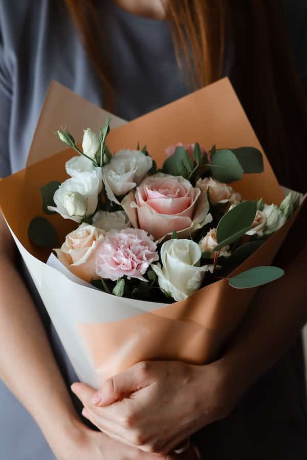 don't use foam in your bouquet, or plastic