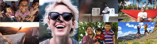 collage of SOLO Eyewear's giving back programs