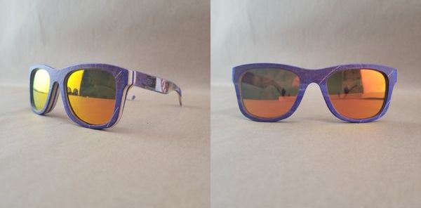 front view and side view of Skrap sunglasses