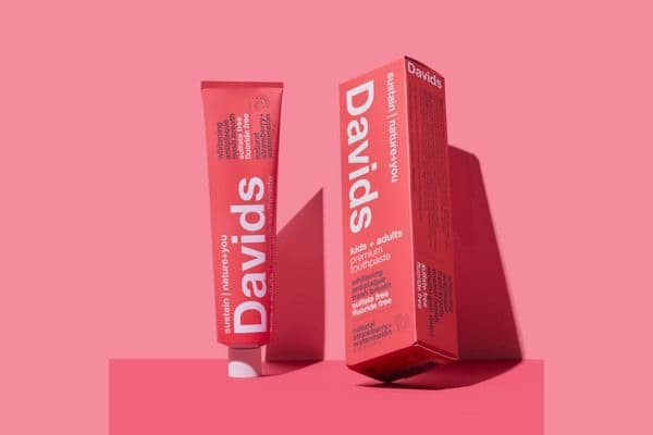 Davids natural toothpaste in its packaging
