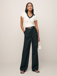 reformation linen trousers